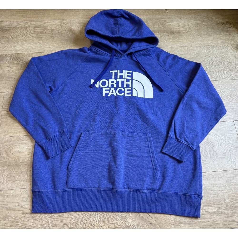 EUC Womens The‎ North Face blue Logo hoodie pullover size XL